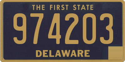 DE license plate 974203