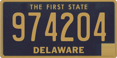 DE license plate 974204