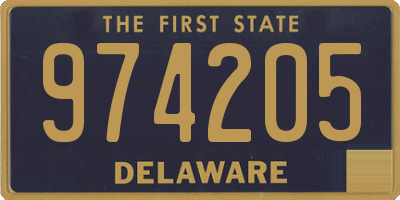 DE license plate 974205