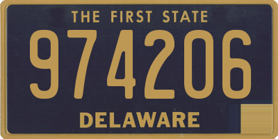 DE license plate 974206