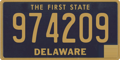 DE license plate 974209