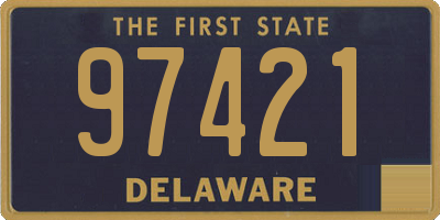 DE license plate 97421