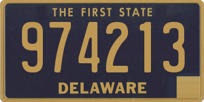 DE license plate 974213