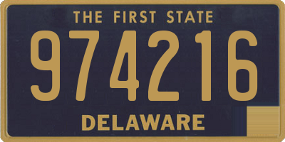 DE license plate 974216