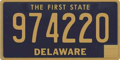 DE license plate 974220