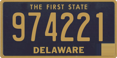 DE license plate 974221