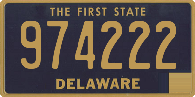 DE license plate 974222