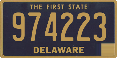 DE license plate 974223