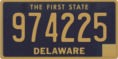 DE license plate 974225