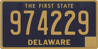 DE license plate 974229