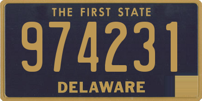 DE license plate 974231