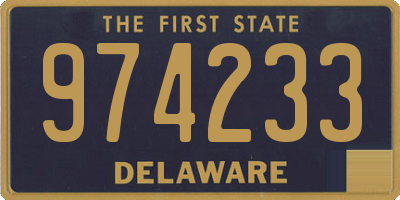 DE license plate 974233