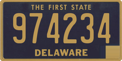 DE license plate 974234