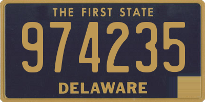 DE license plate 974235