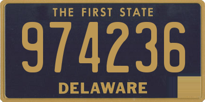 DE license plate 974236