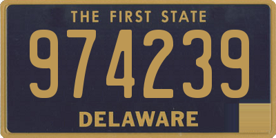 DE license plate 974239