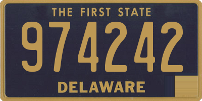 DE license plate 974242