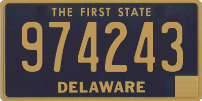 DE license plate 974243