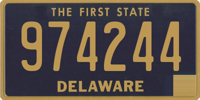 DE license plate 974244