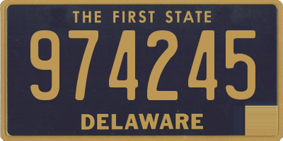 DE license plate 974245