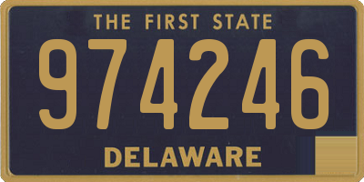 DE license plate 974246