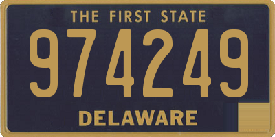 DE license plate 974249