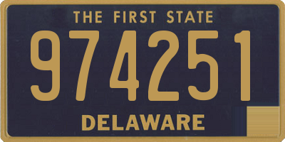 DE license plate 974251