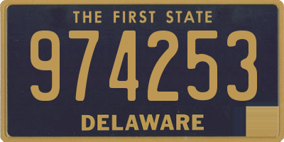 DE license plate 974253