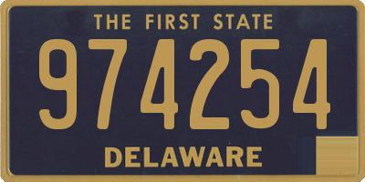 DE license plate 974254