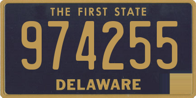 DE license plate 974255