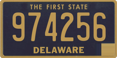 DE license plate 974256