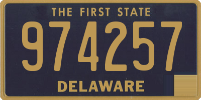 DE license plate 974257