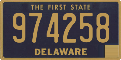 DE license plate 974258