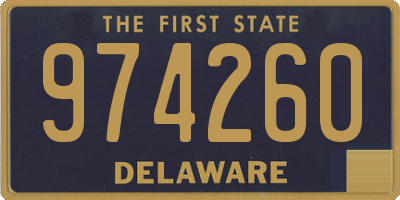 DE license plate 974260