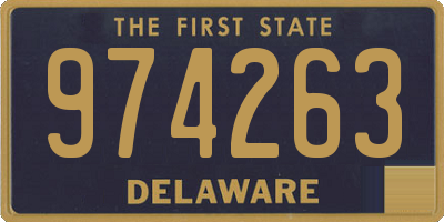 DE license plate 974263