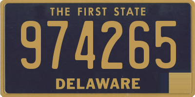 DE license plate 974265