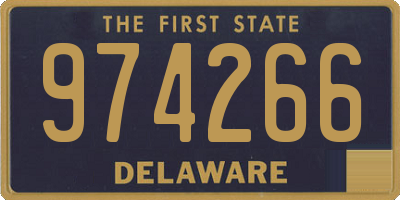 DE license plate 974266