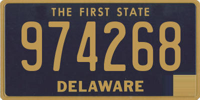 DE license plate 974268