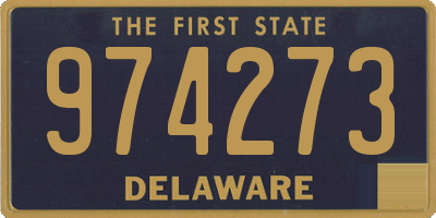 DE license plate 974273