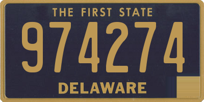 DE license plate 974274