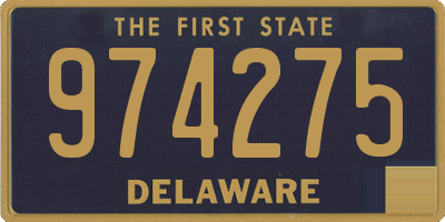 DE license plate 974275