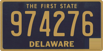 DE license plate 974276