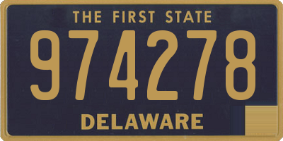 DE license plate 974278