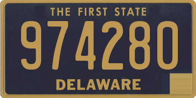 DE license plate 974280