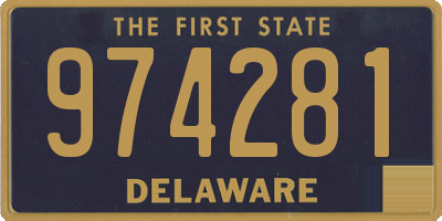 DE license plate 974281