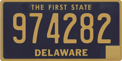 DE license plate 974282