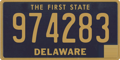 DE license plate 974283