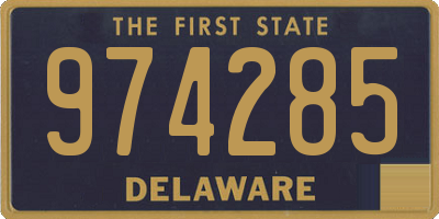 DE license plate 974285