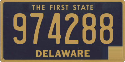 DE license plate 974288