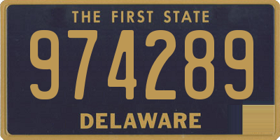 DE license plate 974289